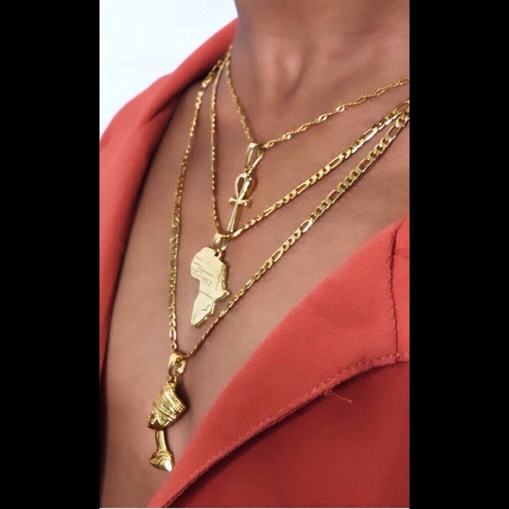 24k,ankh necklace set 🛍